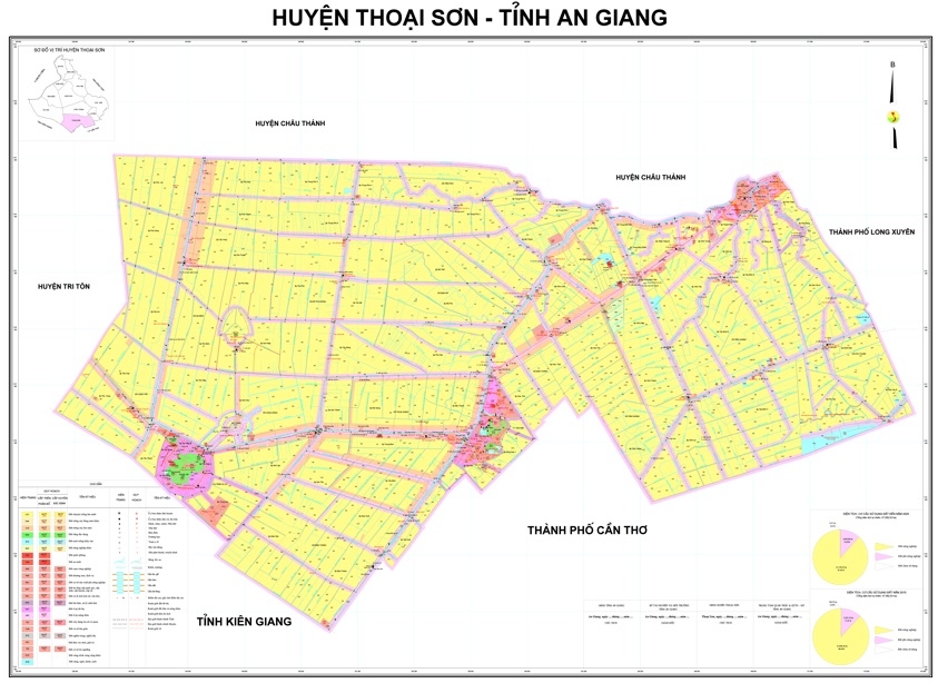 Bản đồ quy hoạch sử dụng đất Huyện Thoại Sơn, tỉnh An Giang khổ lớn năm 2022